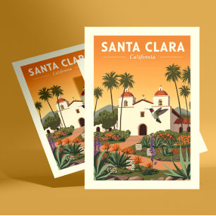 Vintage Santa Clara California Vykort