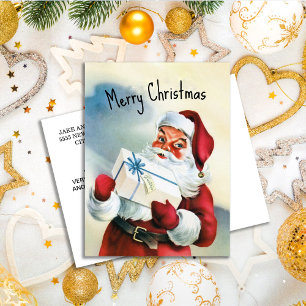 Vintage Santa Claus God Jul Helg Vykort