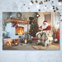Vintage Santa Claus julgransbelysning