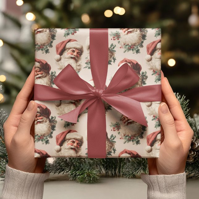Vintage Santa Claus Presentpapper (Skapare uppladdad)