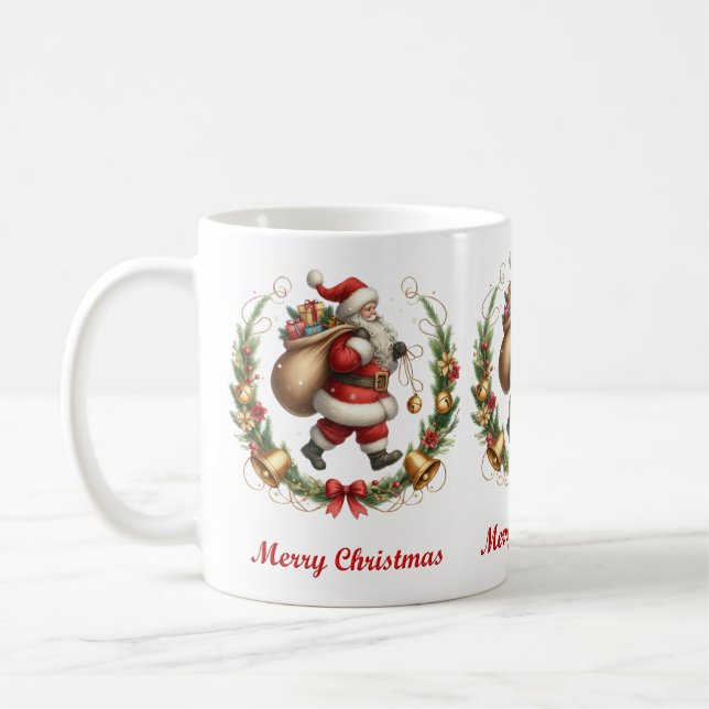 Vintage Santa Coffee Mugg (Vänster)