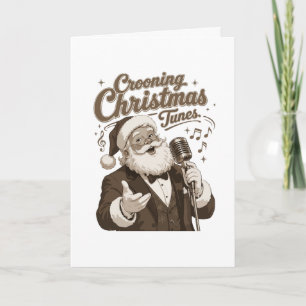 Vintage Santa Crooner Jultröja Kort