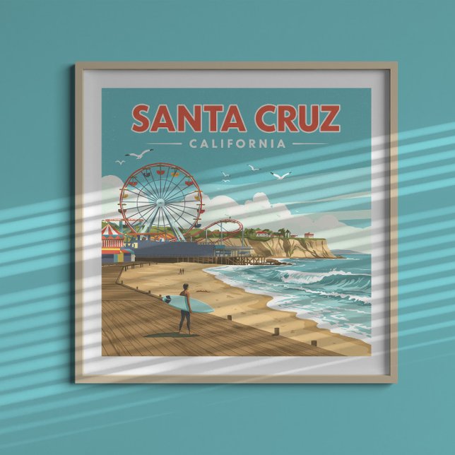 Vintage Santa Cruz California Poster (Skapare uppladdad)