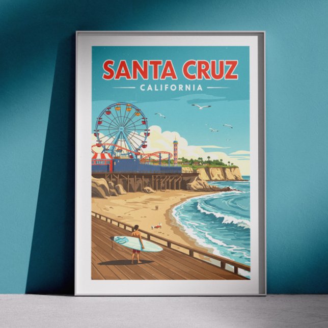 Vintage Santa Cruz California Poster (Skapare uppladdad)