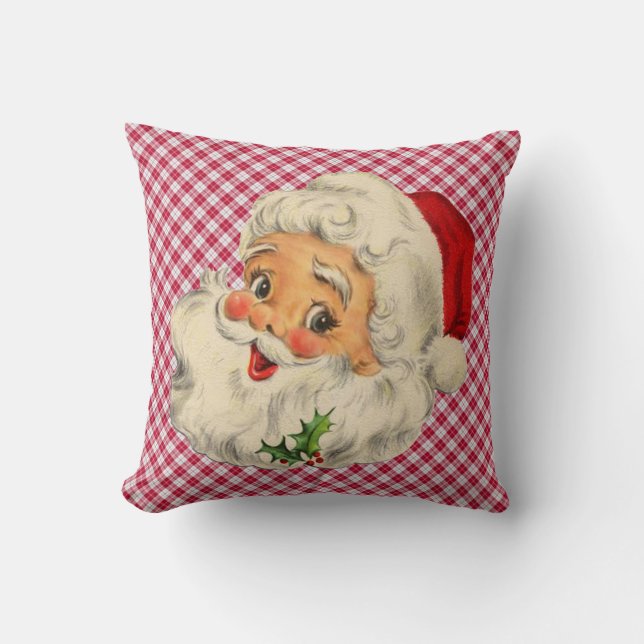 vintage Santa dekorativ kudde (Framsida)