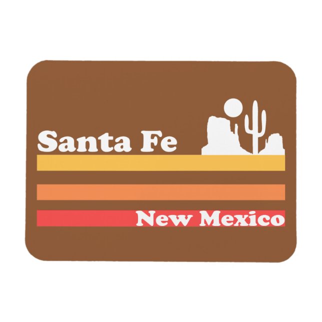 Vintage Santa Fe New mexico Magnet (Horisontell)