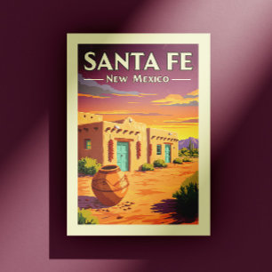 Vintage Santa Fe New mexico Vykort
