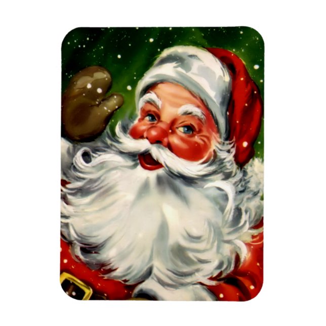Vintage Santa Flex Magnet (Vertikal)