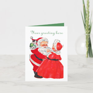 Vintage Santa, fru Claus-jul Helgkort