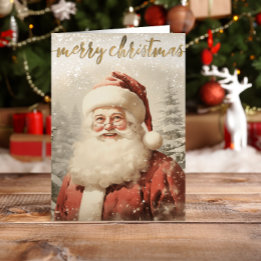 Vintage Santa God jul Helgkort