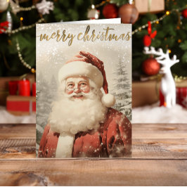 Vintage Santa God jul Helgkort