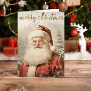 Vintage Santa God jul Helgkort