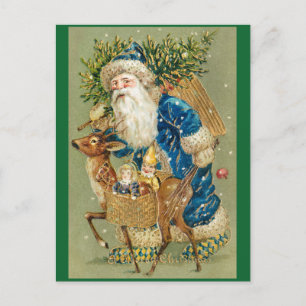 Vintage Santa God jul Vykort
