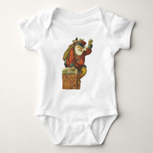 Vintage Santa Going Down Skorsten Tee