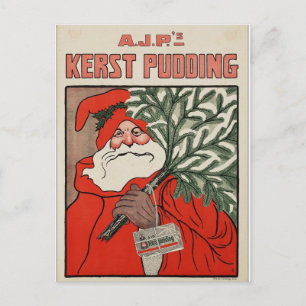 Vintage Santa Helg Vykort