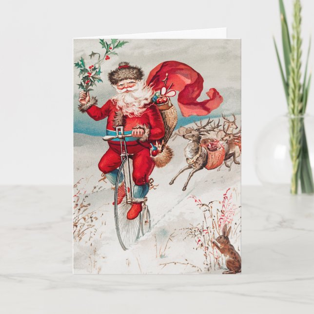 Vintage Santa Helgkort (Framsida)