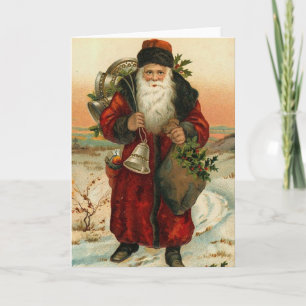 Vintage Santa Helgkort