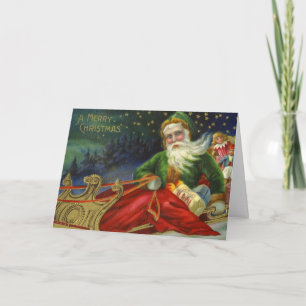 Vintage Santa Helgkort