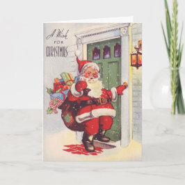 Vintage Santa Helgkort