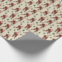 Vintage Santa Hockey Presentpapper