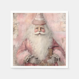 Vintage Santa Högtid Pappersservett