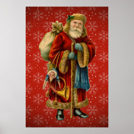 Vintage Santa Holding-personal Poster