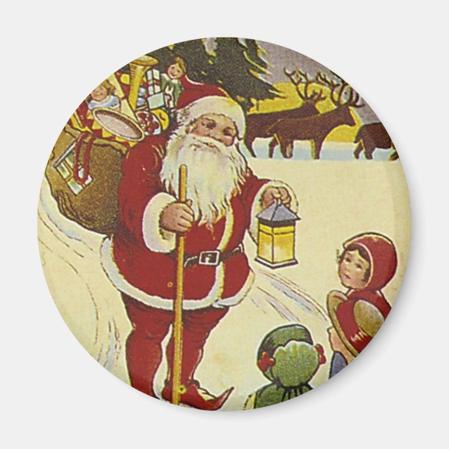 Vintage Santa II Magnet (Framsidan)
