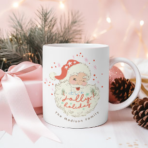 Vintage Santa Jolly Helgdag Gift Kaffemugg