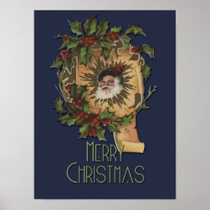 Vintage Santa Jolly Poster