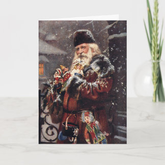 Vintage Santa, jul Helgkort
