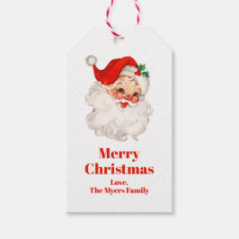 Vintage Santa jul Presentetikett