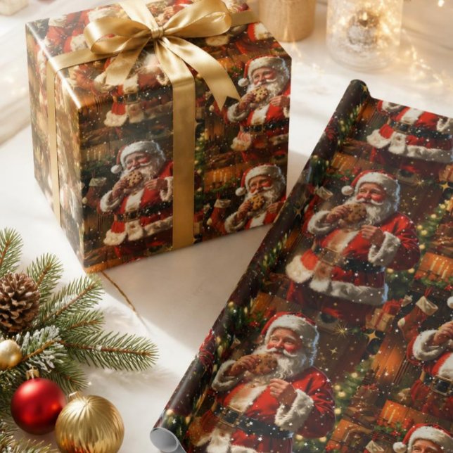 Vintage Santa jul Presentpapper (Skapare uppladdad)