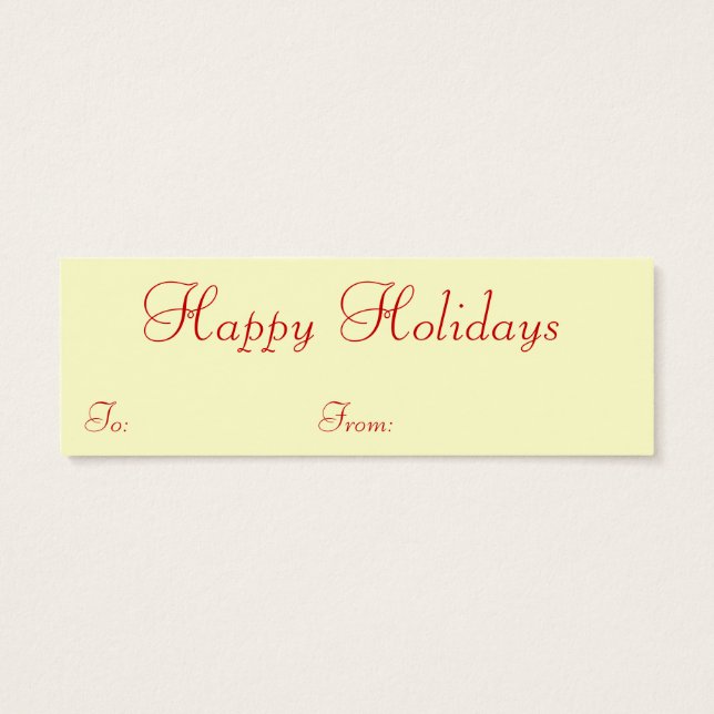 Vintage Santa Juletiketters Litet Visitkort (Baksidan)