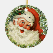Vintage Santa Julgran Ornament