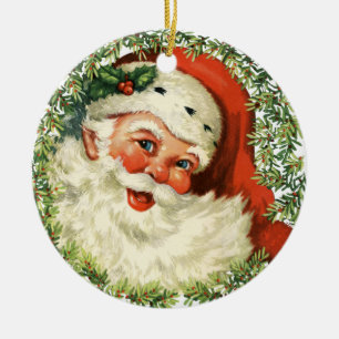 Vintage Santa Julgran Ornament