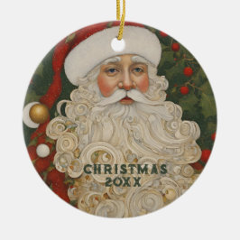 Vintage Santa Julgransprydnad Keramik