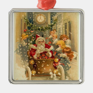 Vintage Santa Julgransprydnad Metall