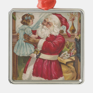 Vintage Santa Julgransprydnad Metall