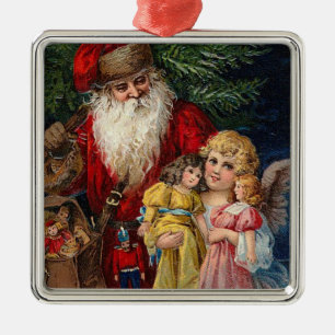Vintage Santa Julgransprydnad Metall