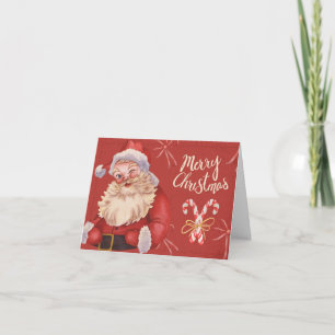 Vintage Santa julkort 4x6 – Vikt Helgkort