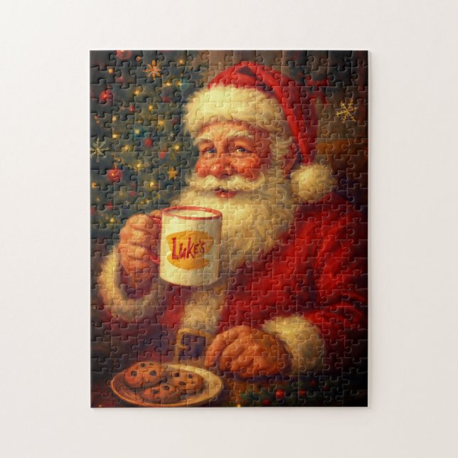 Vintage Santa julpussel Pussel (Vertikal)