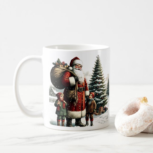 Vintage Santa Kaffemugg (Med munk)