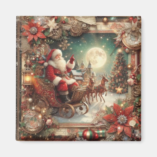Vintage Santa Magnet (Framsidan)