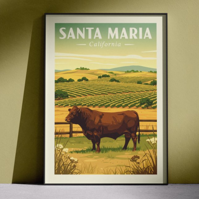 Vintage Santa Maria California Poster (Skapare uppladdad)