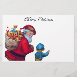 VINTAGE SANTA MED BARN Jul Brevpapper