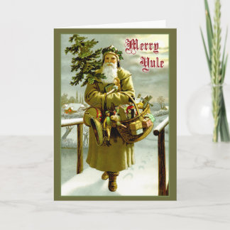 Vintage Santa - Merry Yule Helgkort