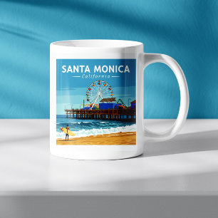 Vintage Santa Monica California Kaffemugg
