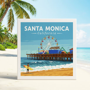 Vintage Santa Monica California Kakelplatta