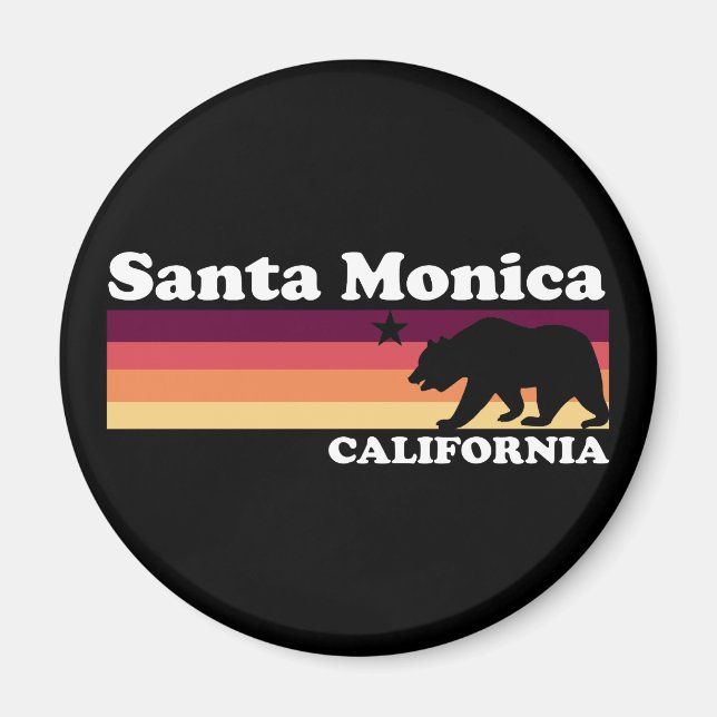 Vintage Santa Monica California Magnet (Framsidan)