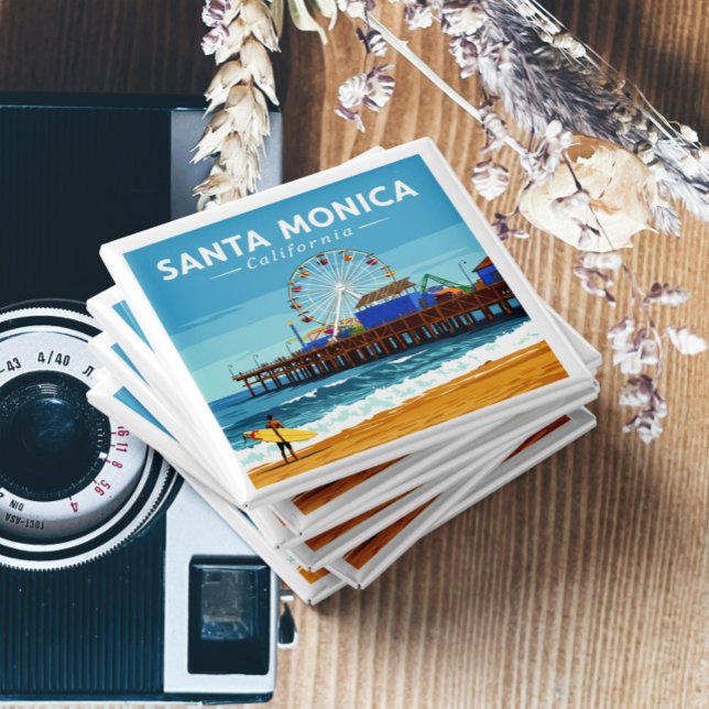 Vintage Santa Monica California Magnet (Skapare uppladdad)